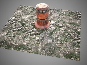 Mossy stones tile 3D Model