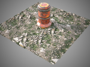 Mossy stones tile 3D Model