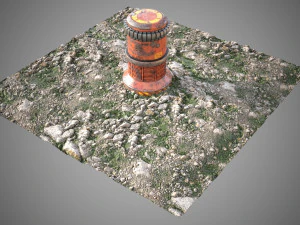 Mossy stones tile 3D Model