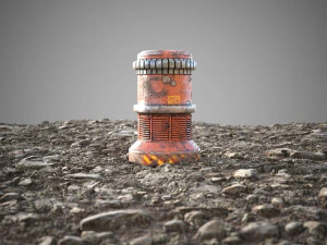 Stone mud ground tile 3D Model