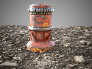 Stone mud ground tile 3D Model