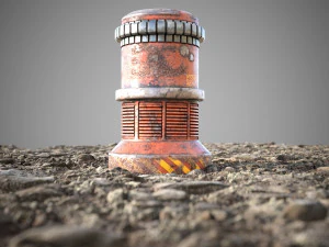 Stone mud ground tile 3D Model
