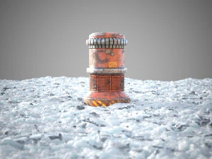 Ice snow ground tile 3D Model