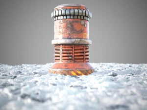 Ice snow ground tile 3D Model