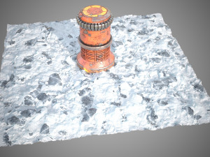 Ice snow ground tile Model 3D