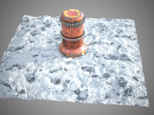 Ice snow ground tile 3D Model