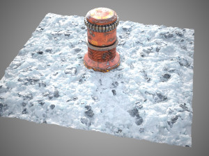 Ice snow ground tile Model 3D