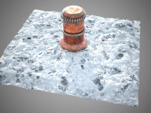 Ice snow ground tile 3D Model
