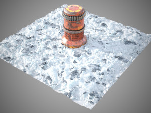 Ice snow ground tile Model 3D
