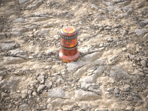 Stones sand ground tile 3D Model