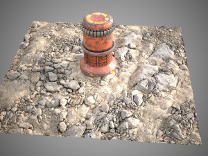 Stones sand ground tile 3D Model