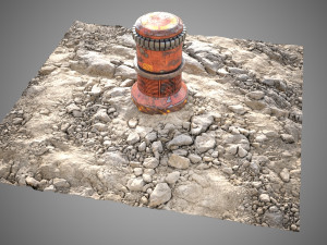 Stones sand ground tile 3D Model