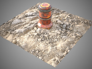 Stones sand ground tile 3D Model
