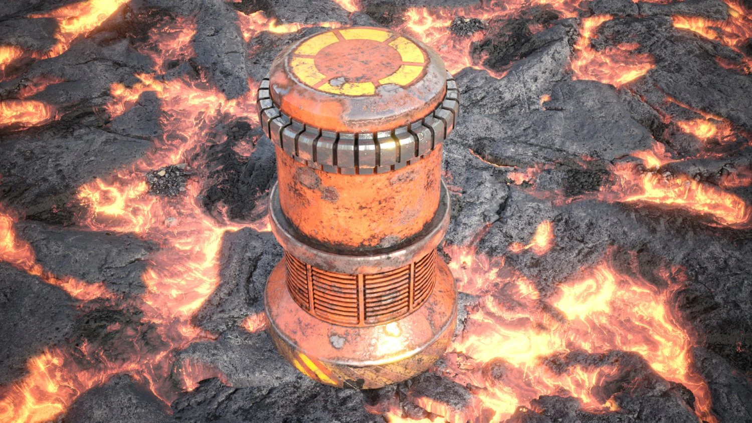 Lava rocks ground tile 3D Model .c4d .max .obj .3ds .fbx .stl .blend 