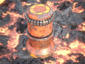 Лавовые камни наземной плитки 3D Модель