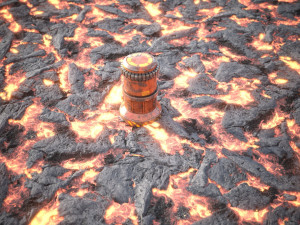 Lava rocks ground tile 3D Модель
