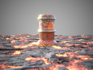 Lava rocks ground tile 3D Model