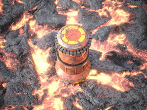 Lava rocks ground tile 3D Model
