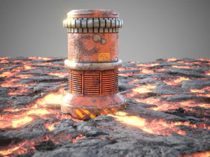 Lava rocks ground tile 3D Model