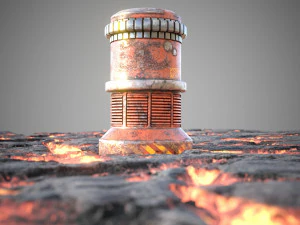 Lava rocks ground tile 3D Model