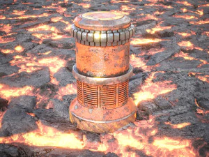 Lava rocks ground tile 3D Model