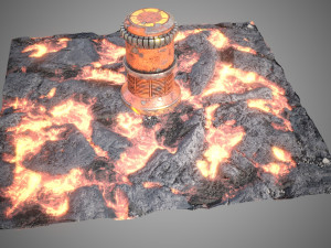 Lava rocks ground tile 3D Модель