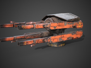 Sci-fi close combat turret 3D 模型