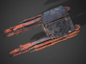 Sci-fi close combat turret 3D Model