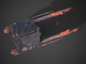 Sci-fi close combat turret 3D 模型