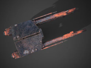 Sci-fi close combat turret 3D Model