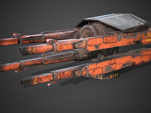 Sci-fi close combat turret 3D 模型