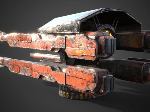 Sci-fi close combat turret 3D Model
