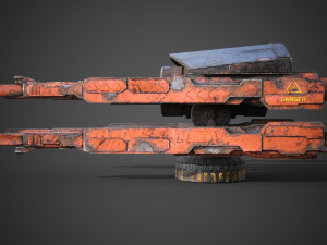 Sci-fi close combat turret 3D 模型