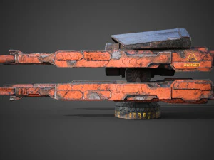 Sci-fi close combat turret 3D Model