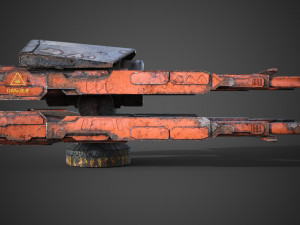 Sci-fi close combat turret 3D 模型