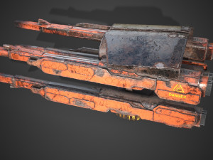 Sci-fi close combat turret 3D 模型