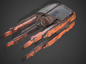Sci-fi close combat turret 3D Model