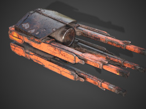 Sci-fi close combat turret 3D 模型