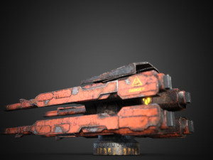 Sci-fi close combat turret 3D 模型