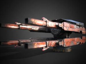 Sci-fi close combat turret 3D 模型
