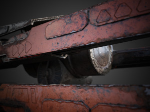 Sci-fi close combat turret 3D 模型