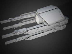 Sci-fi close combat turret 3D Model