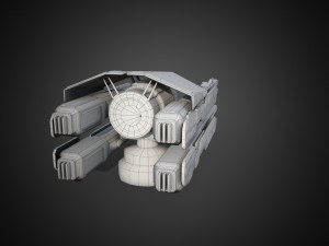 Sci-fi close combat turret 3D 模型
