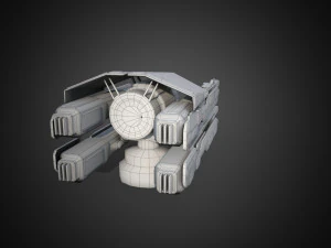 Sci-fi close combat turret 3D Model