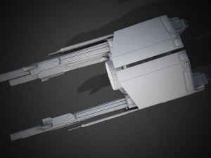 Sci-fi close combat turret 3D Model