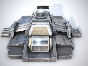 Sci-fi stylized pump station 3D 模型