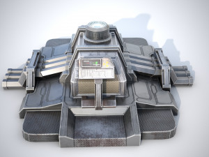 Sci-fi stylized pump station 3D 模型