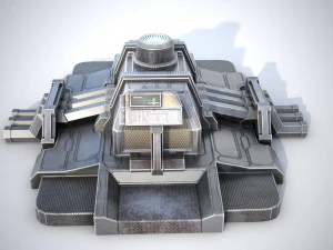 Sci-fi stylized pump station 3D Model