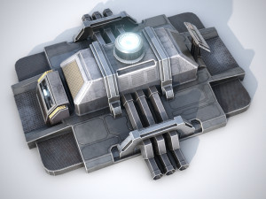 Sci-fi stylized pump station 3D 模型