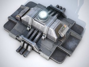 Sci-fi stylized pump station 3D 模型